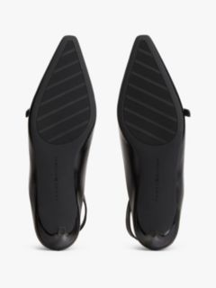 Leather Kitten Heel Slingbacks — Black 5