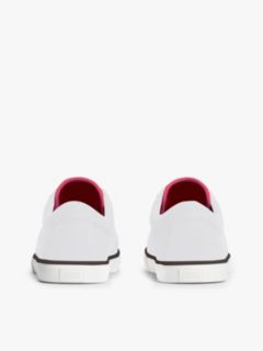 Canvas Enamel Flag Trainers — White 4