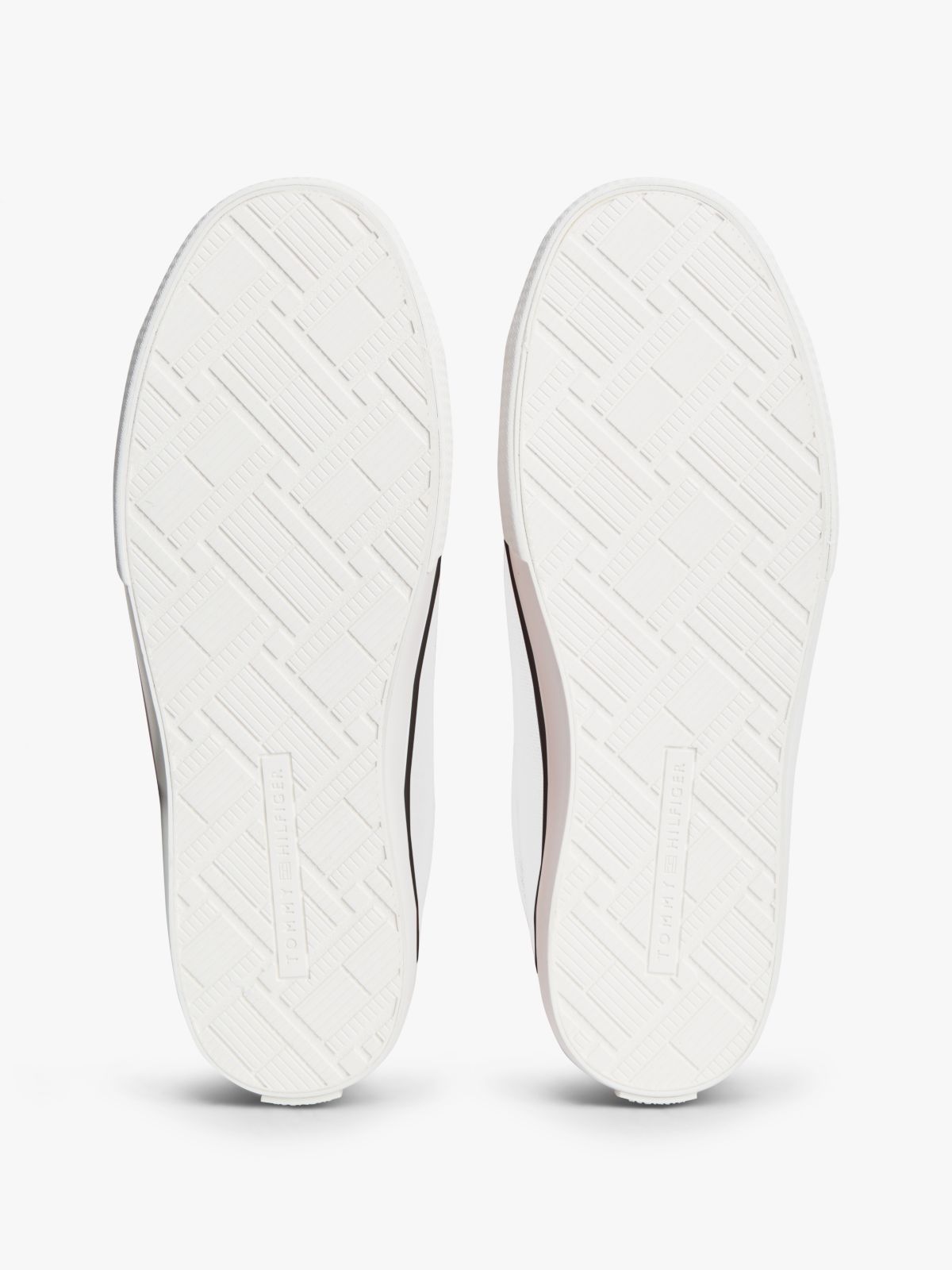 Canvas Enamel Flag Trainers — White