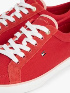Canvas Enamel Flag Trainers — Red 6