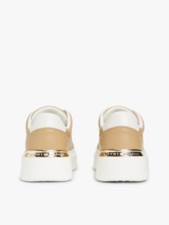 Metallic TH Monogram Leather Platform Trainers — Brown 4