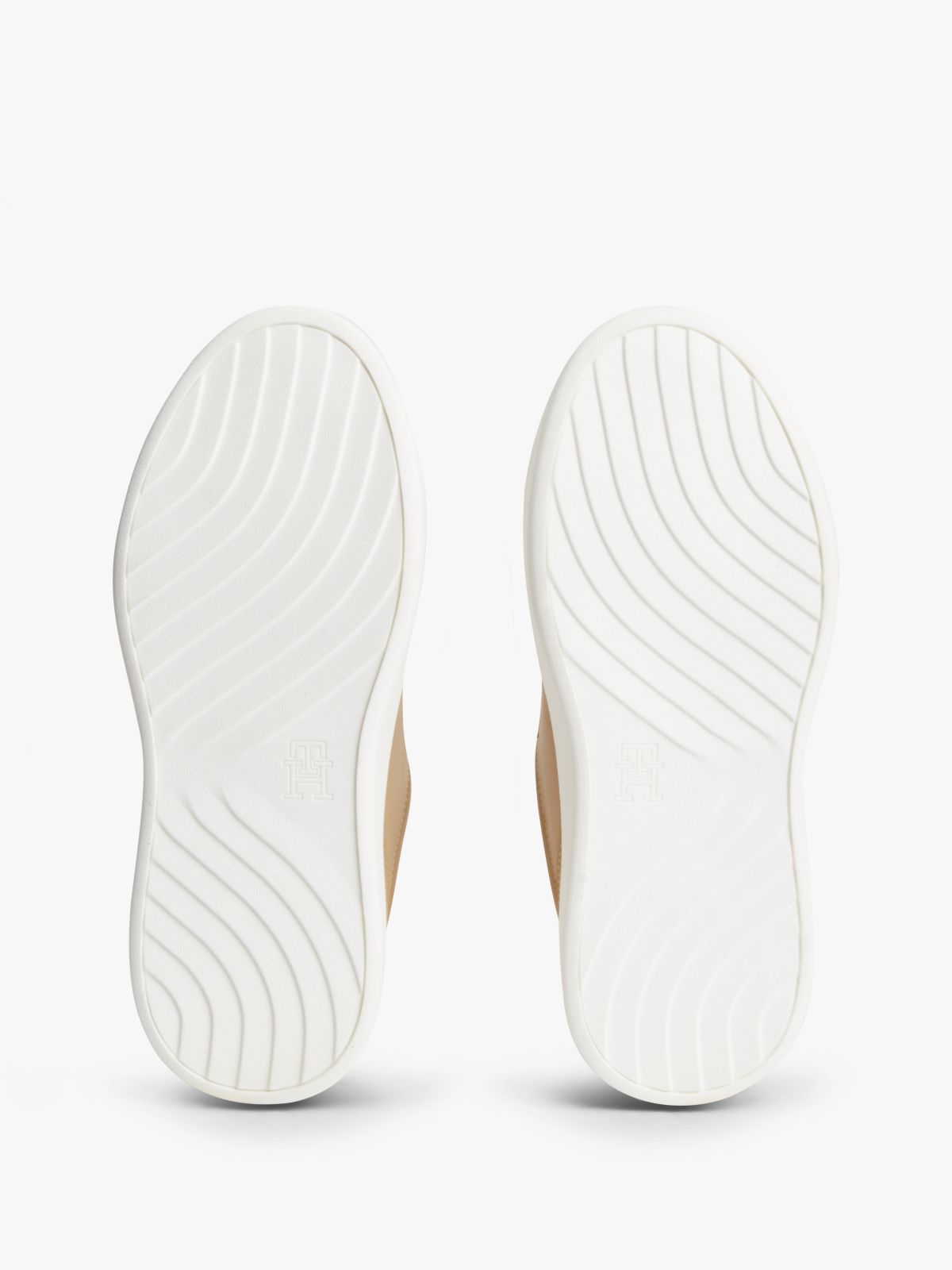 Metallic TH Monogram Leather Platform Trainers — Brown
