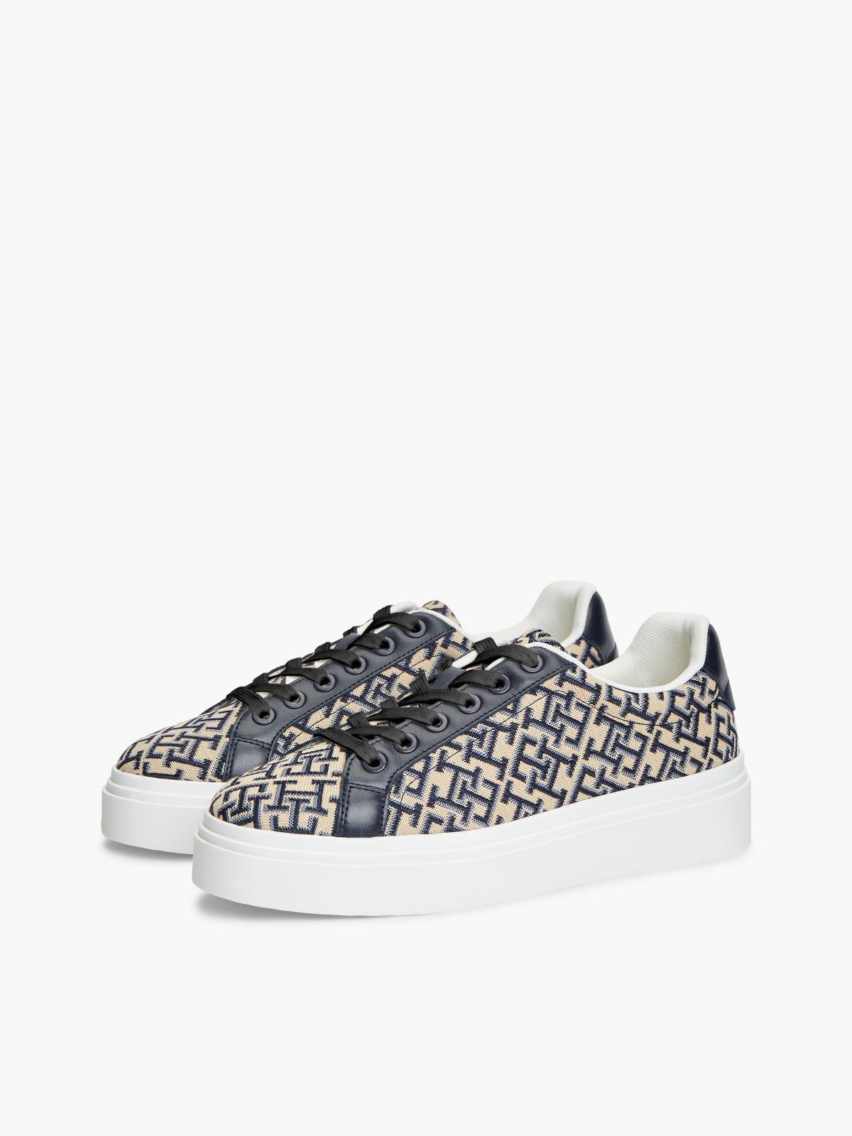 TH Monogram Platform Textile Trainers — Multi