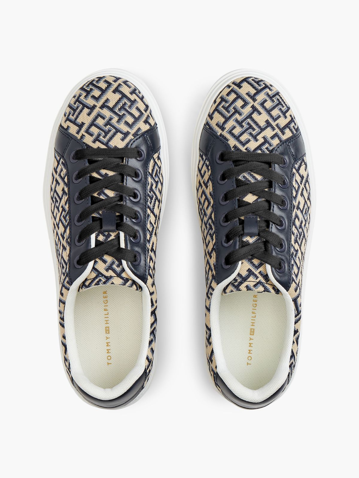 TH Monogram Platform Textile Trainers — Multi