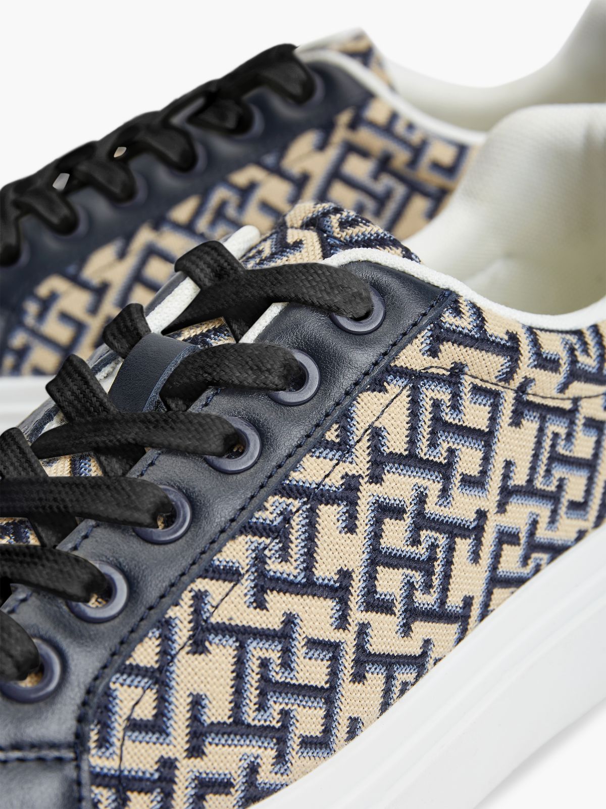 TH Monogram Platform Textile Trainers — Multi