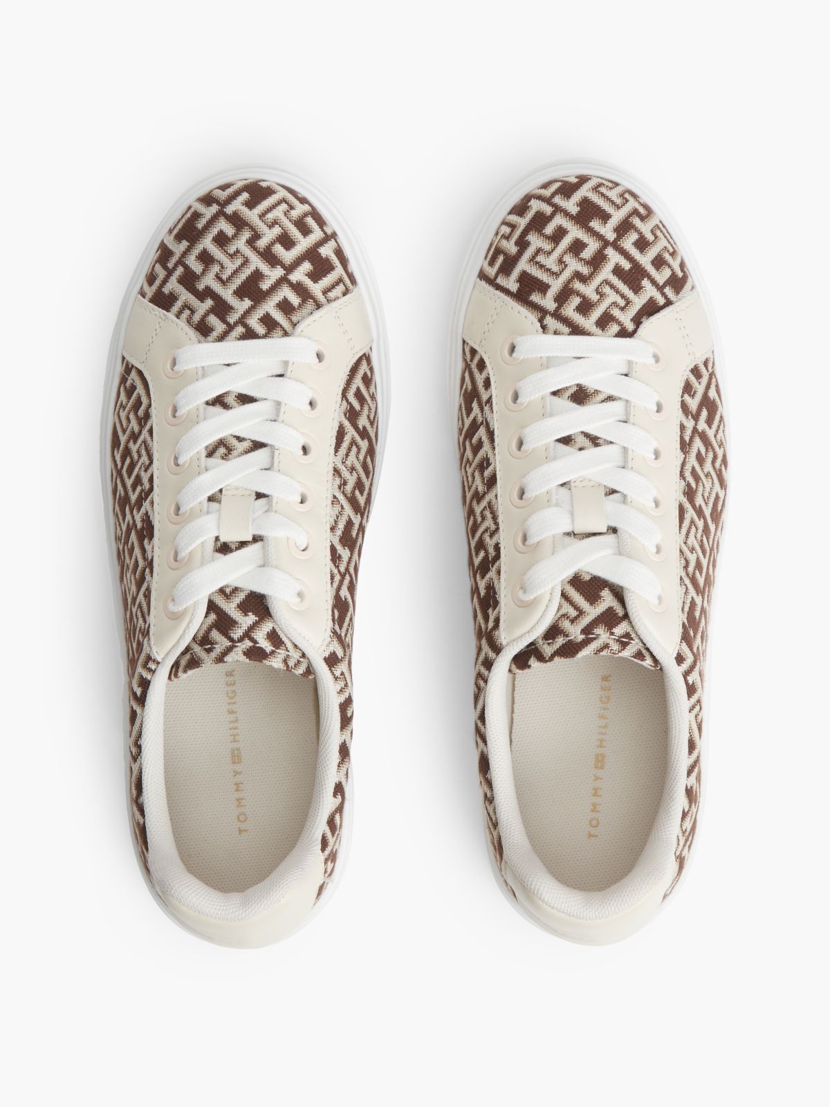 TH Monogram Platform Textile Trainers — Multi