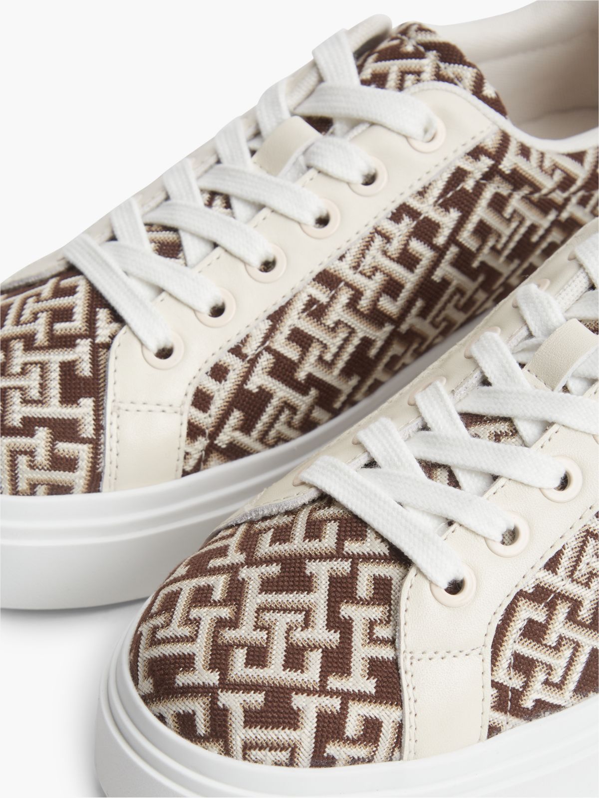 TH Monogram Platform Textile Trainers — Multi