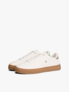 TH Monogram Leather Trainers — White 2