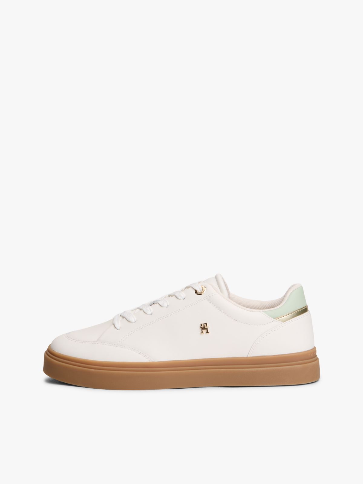 TH Monogram Leather Trainers — White