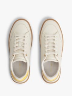 TH Monogram Leather Trainers — Beige 3