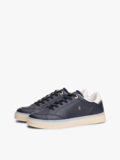 TH Monogram Leather Trainers — Blue 2