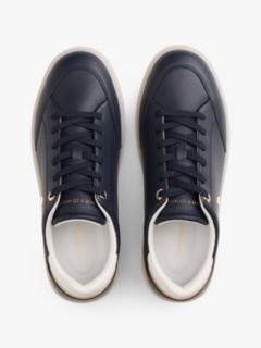 TH Monogram Leather Trainers — Blue 3
