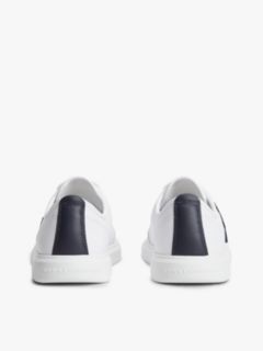 Logo Lightweight Leather Court Trainers — White 4