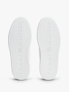 Logo Lightweight Leather Court Trainers — White 5
