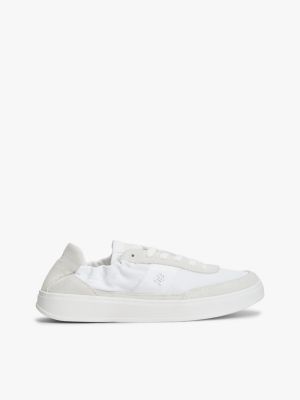 multi suede scrunch back trainers for women tommy hilfiger
