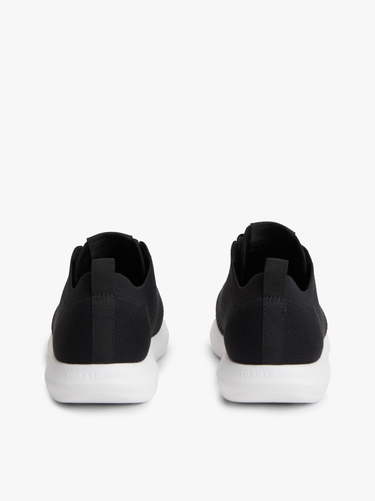 Enamel Flag Knit Trainers — Black