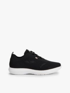 Enamel Flag Knit Trainers — Black 1