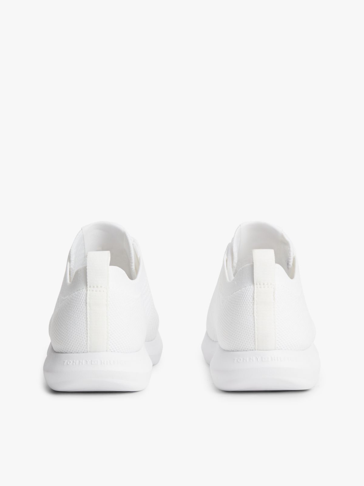 Enamel Flag Knit Trainers — White