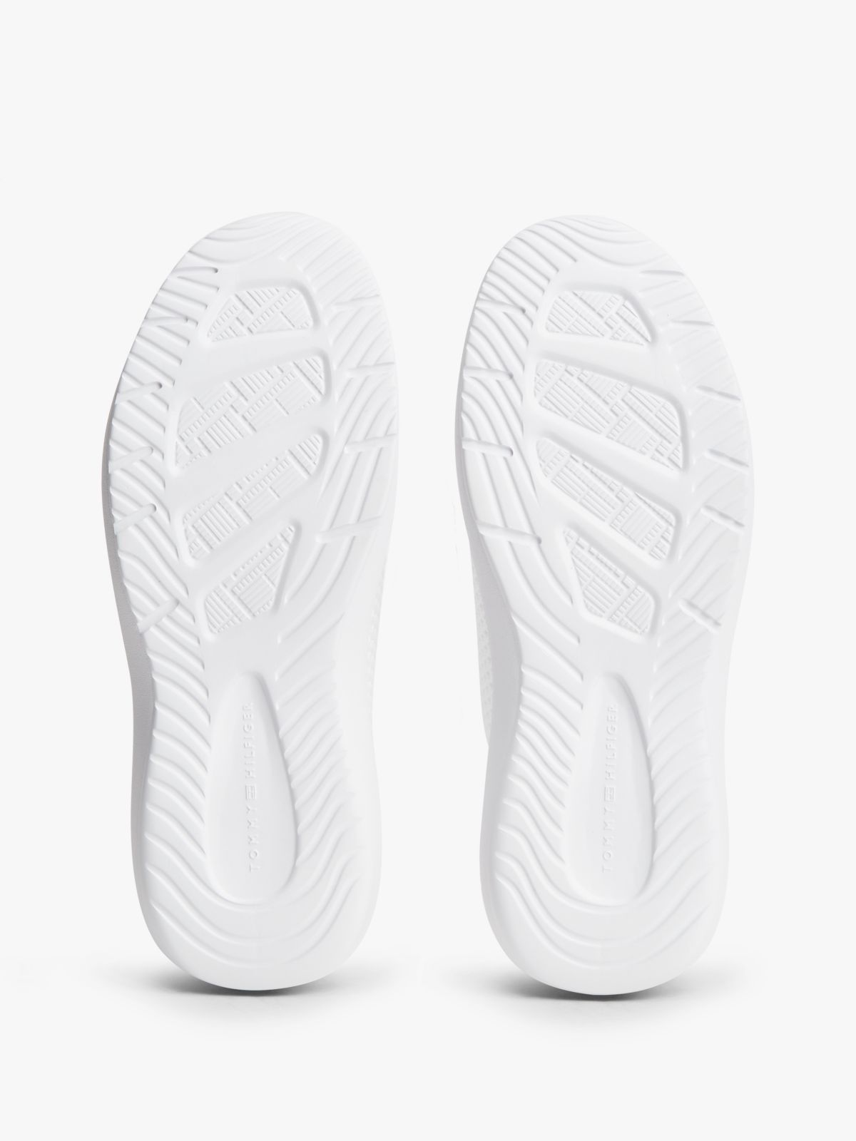 Enamel Flag Knit Trainers — White
