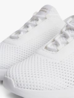 Enamel Flag Knit Trainers — White 6