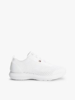 Enamel Flag Knit Trainers — White 1
