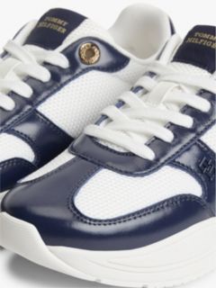 TH Monogram Mixed Texture Leather Trainers — Multi 6