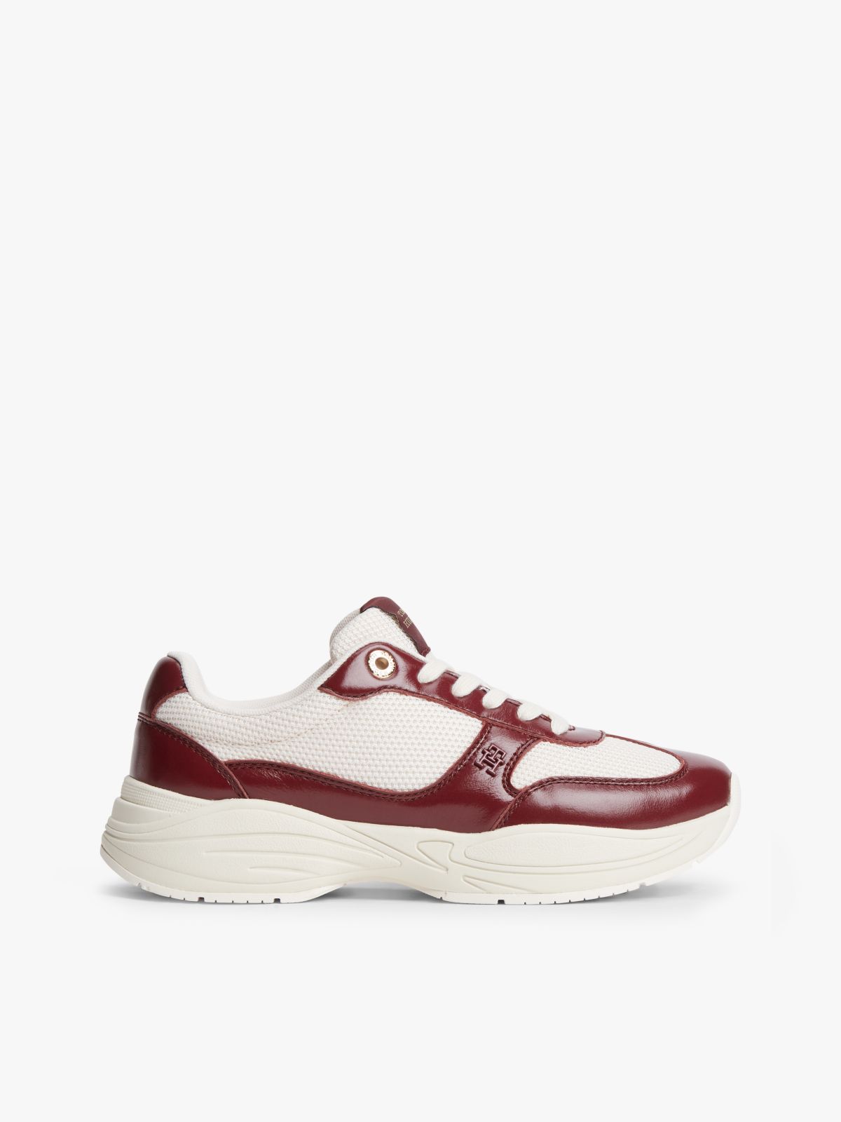 TH Monogram Mixed Texture Leather Trainers — Multi