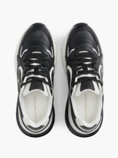 TH Monogram Leather Chunky Trainers — Black 3