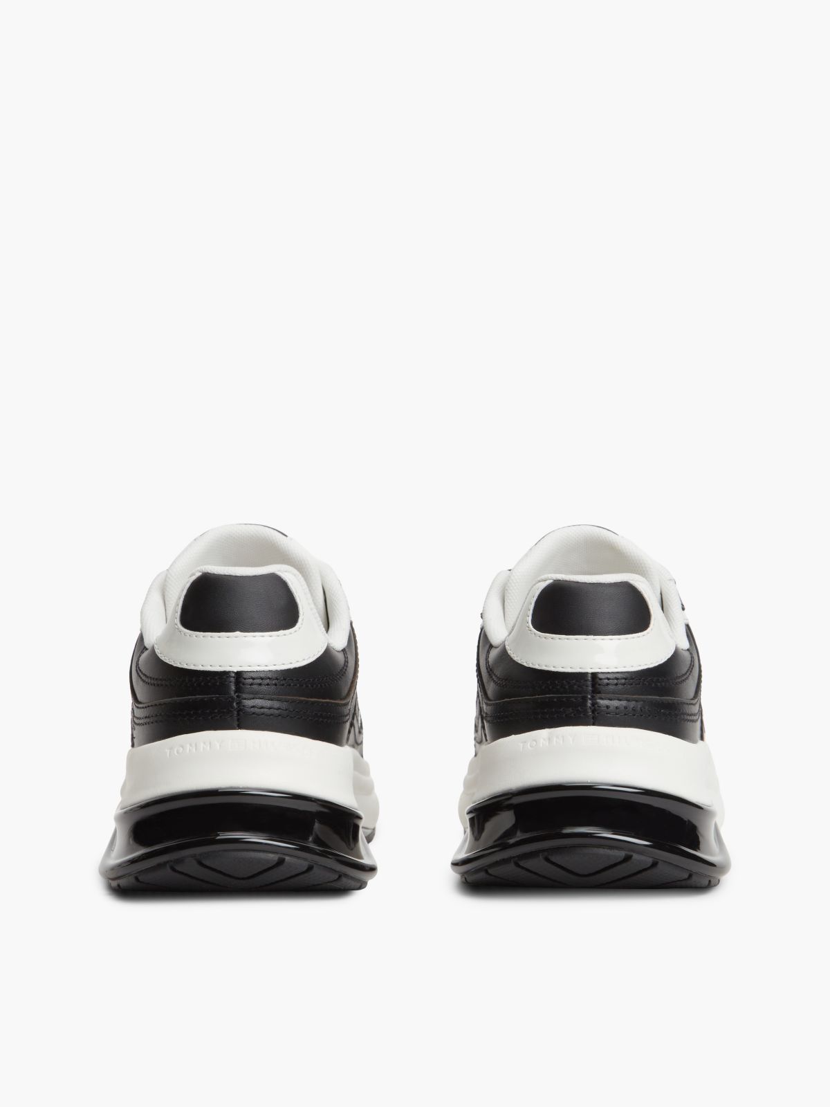 TH Monogram Leather Chunky Trainers — Black
