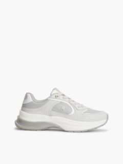 TH Monogram Leather Chunky Trainers — Grey 1