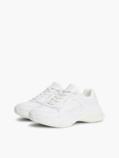 TH Monogram Leather Chunky Trainers — White 2
