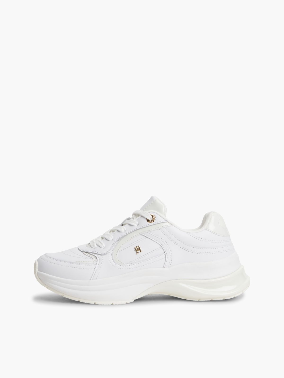 TH Monogram Leather Chunky Trainers — White