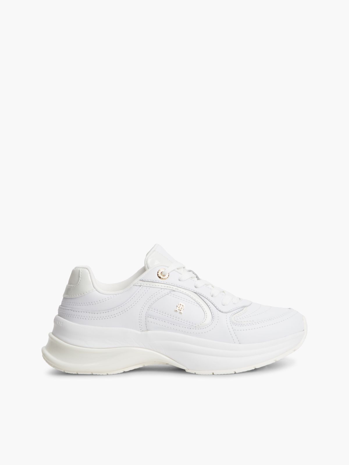 TH Monogram Leather Chunky Trainers — White
