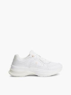 TH Monogram Leather Chunky Trainers — White 1