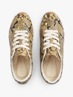 Snake Print Leather Trainers — Multi 3