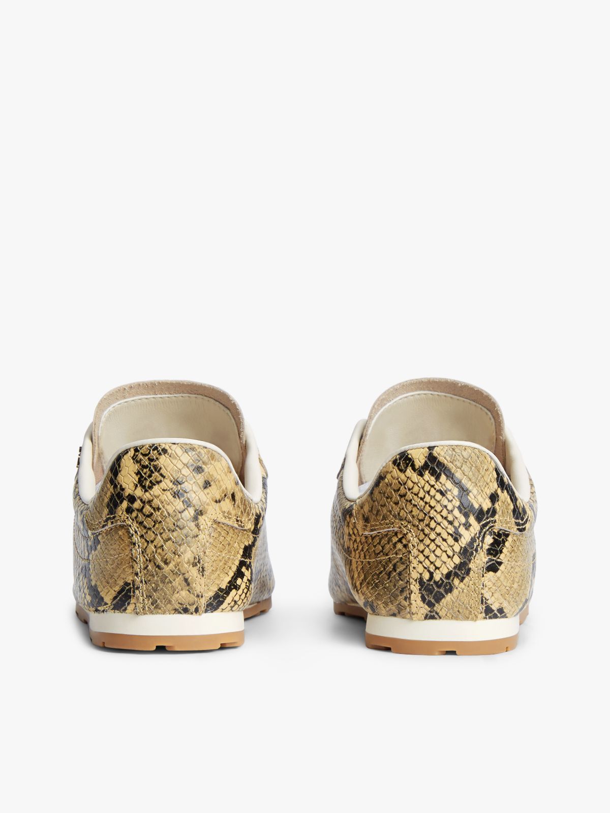 Snake Print Leather Trainers — Multi