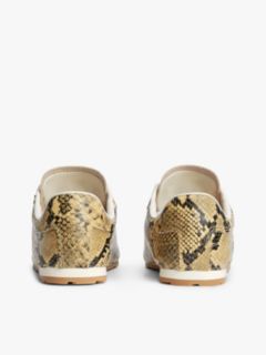 Snake Print Leather Trainers — Multi 4