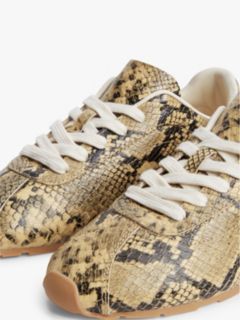 Snake Print Leather Trainers — Multi 6
