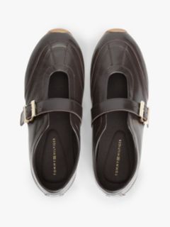 Leather Mary Jane Trainers — Brown 3
