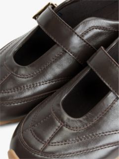 Leather Mary Jane Trainers — Brown 6