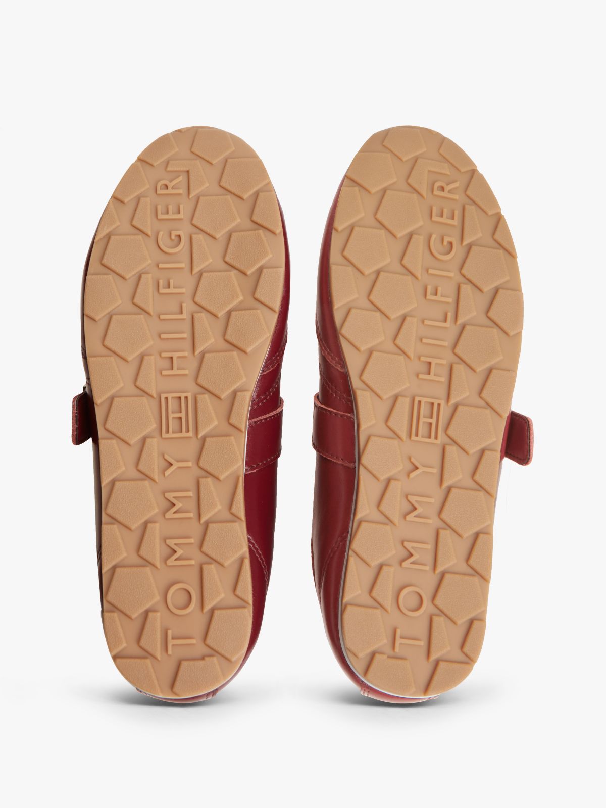 Leather Mary Jane Trainers — Burgundy
