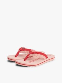 Logo Woven Flip-Flops — Pink 2