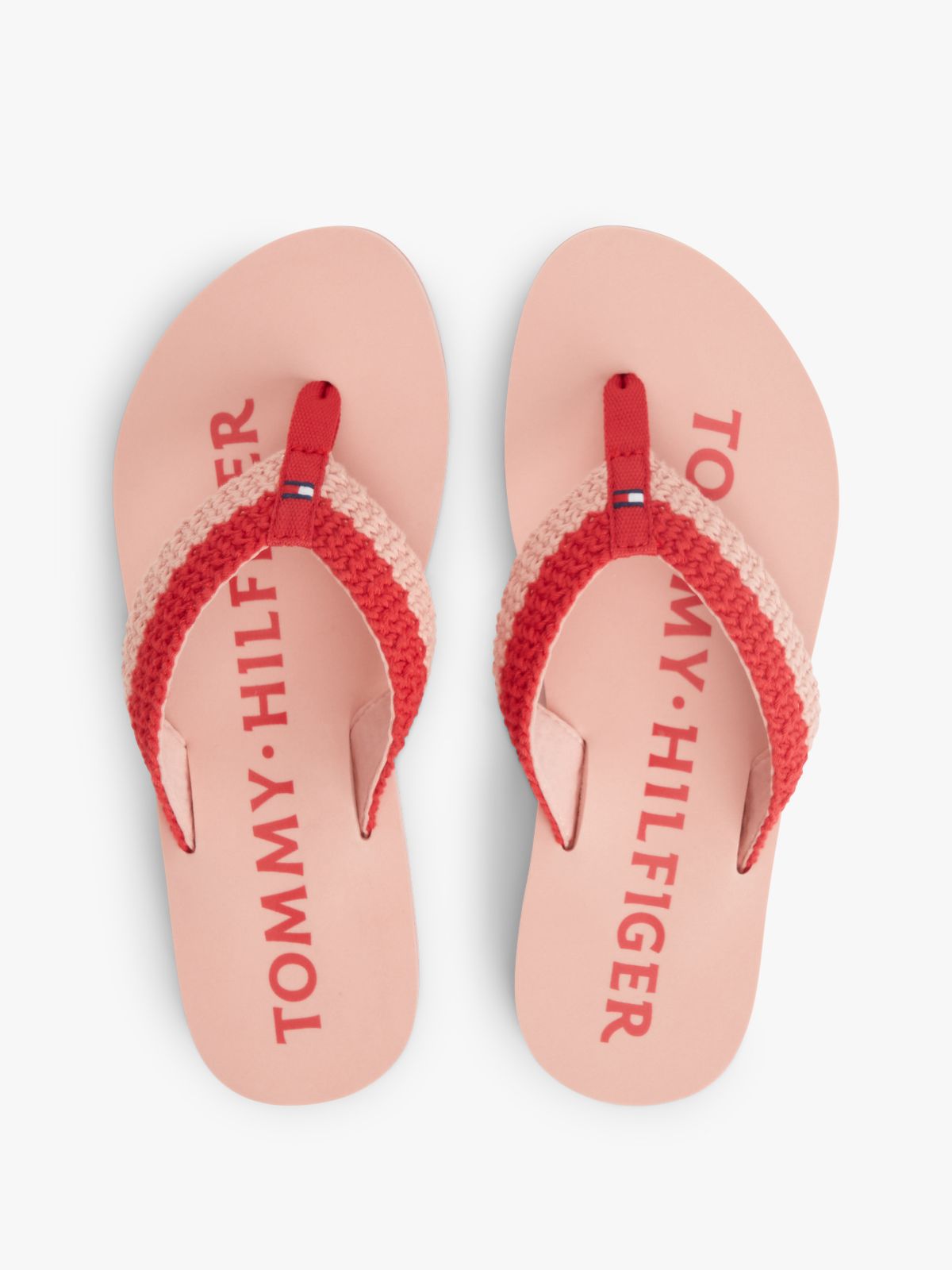 Logo Woven Flip-Flops — Pink
