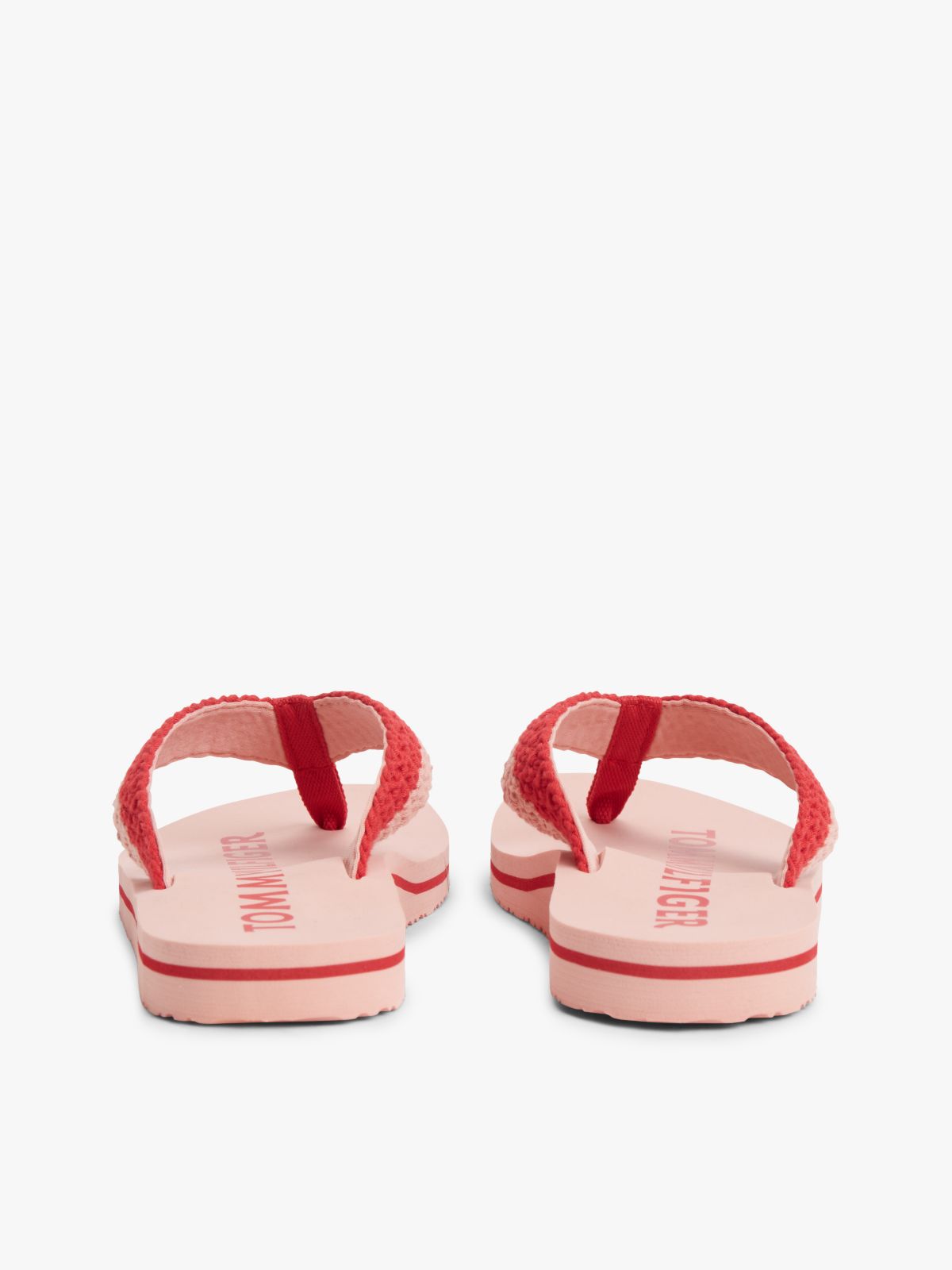 Logo Woven Flip-Flops — Pink