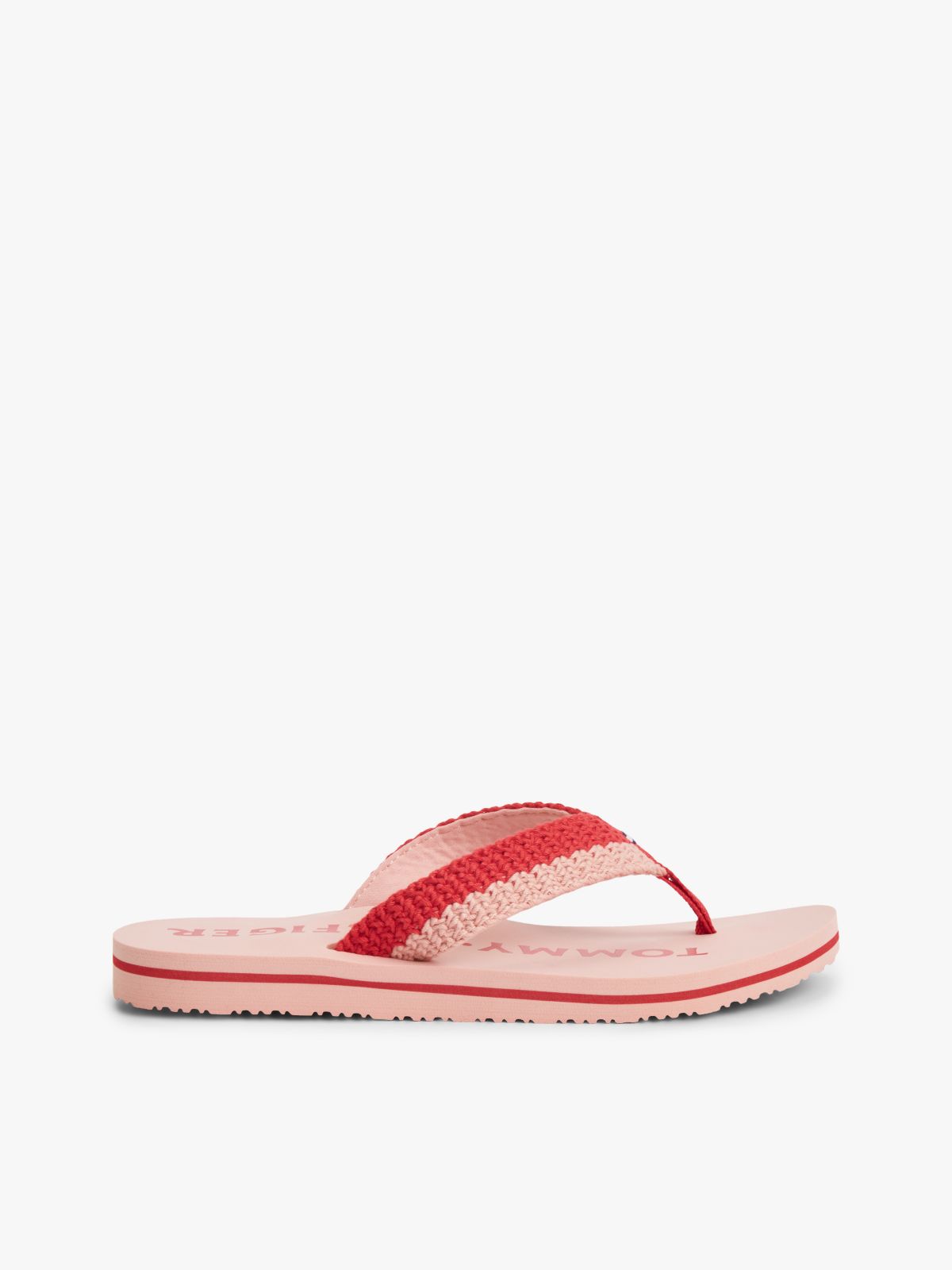 Logo Woven Flip-Flops — Pink