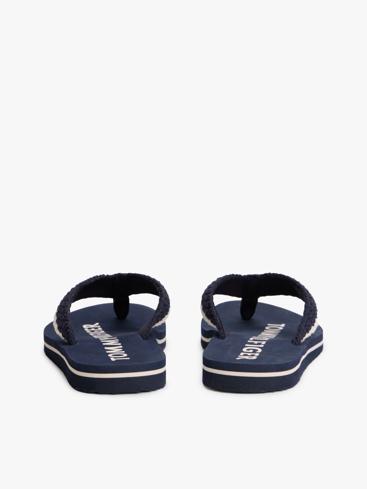 Logo Woven Flip-Flops — Blue