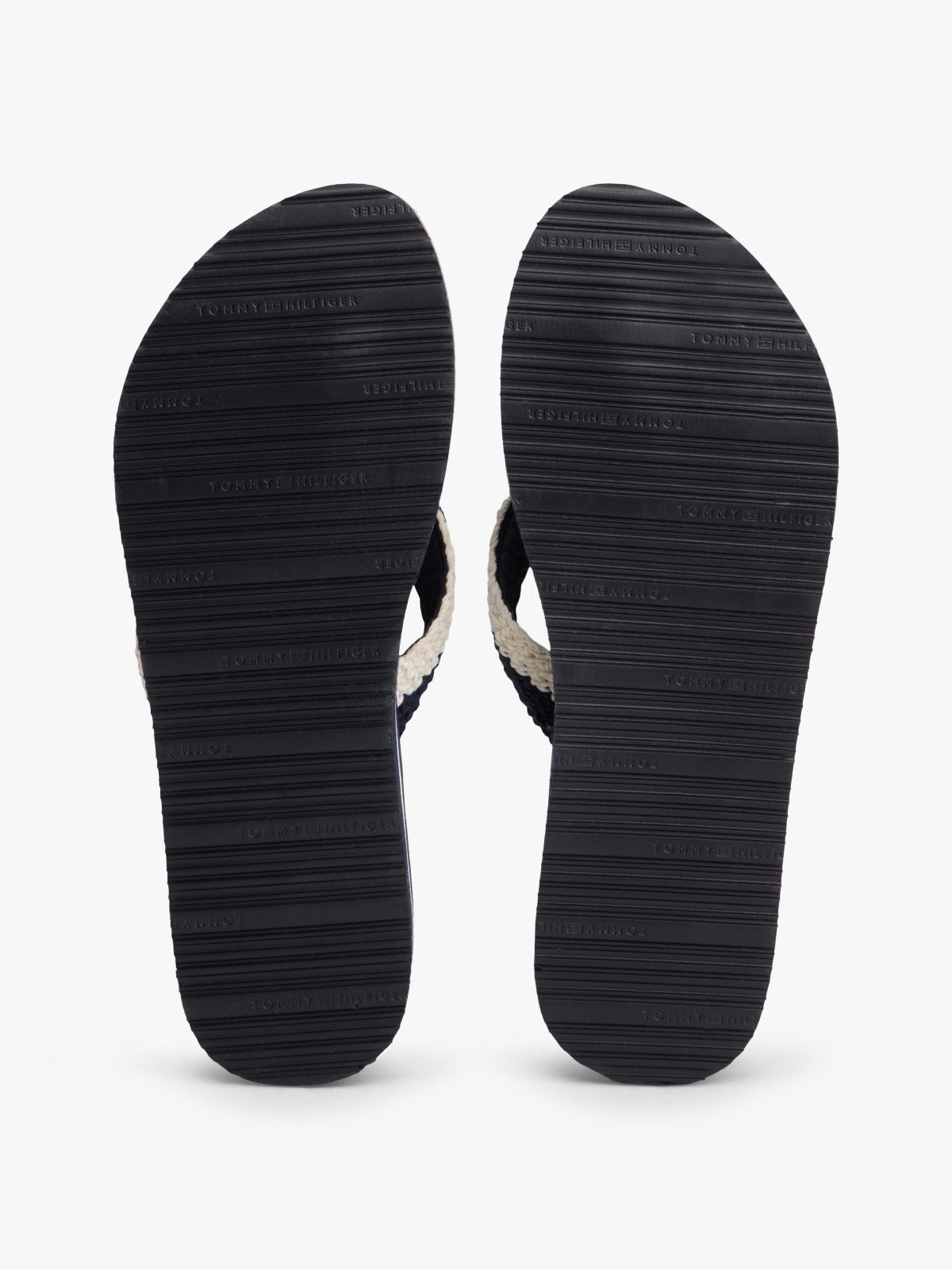 Logo Woven Flip-Flops — Blue