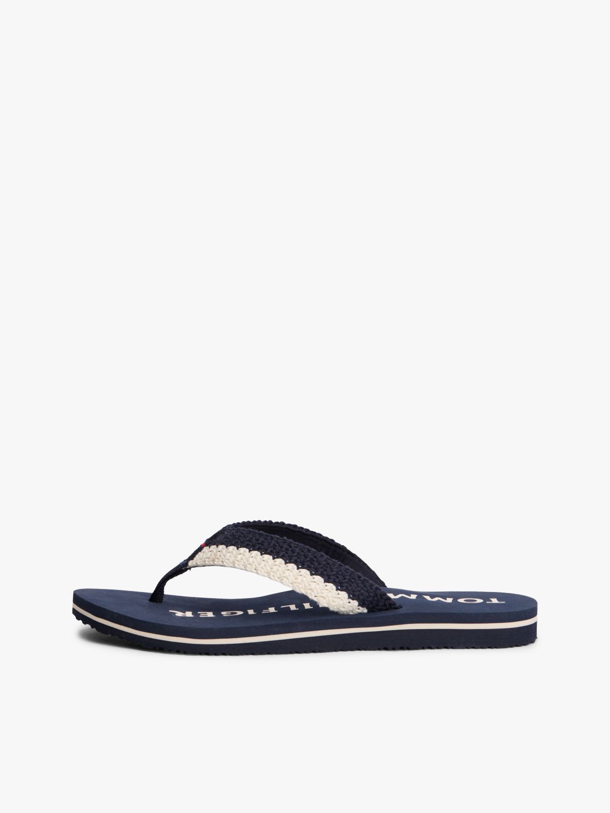 Logo Woven Flip-Flops — Blue