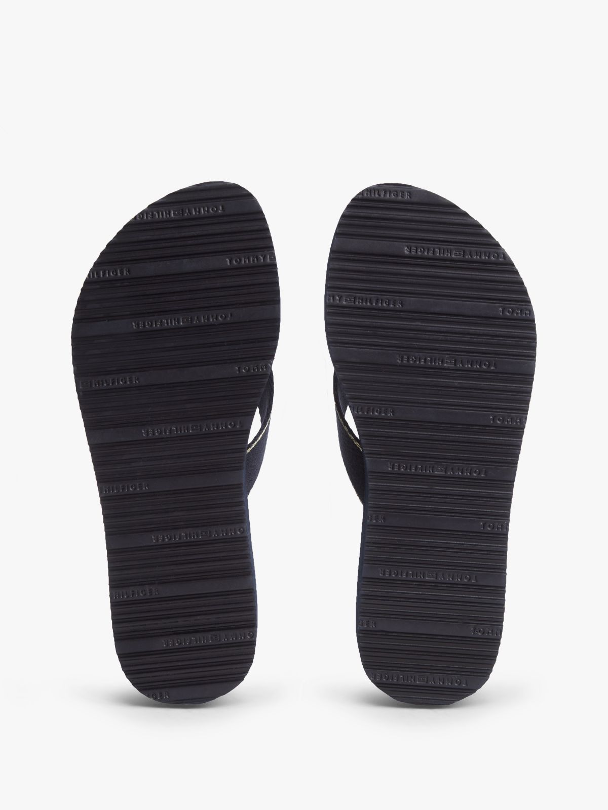 TH Monogram Wedge Heel Flip-Flops — Blue