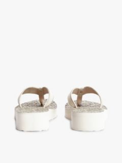 TH Monogram Wedge Heel Flip-Flops — Multi 4